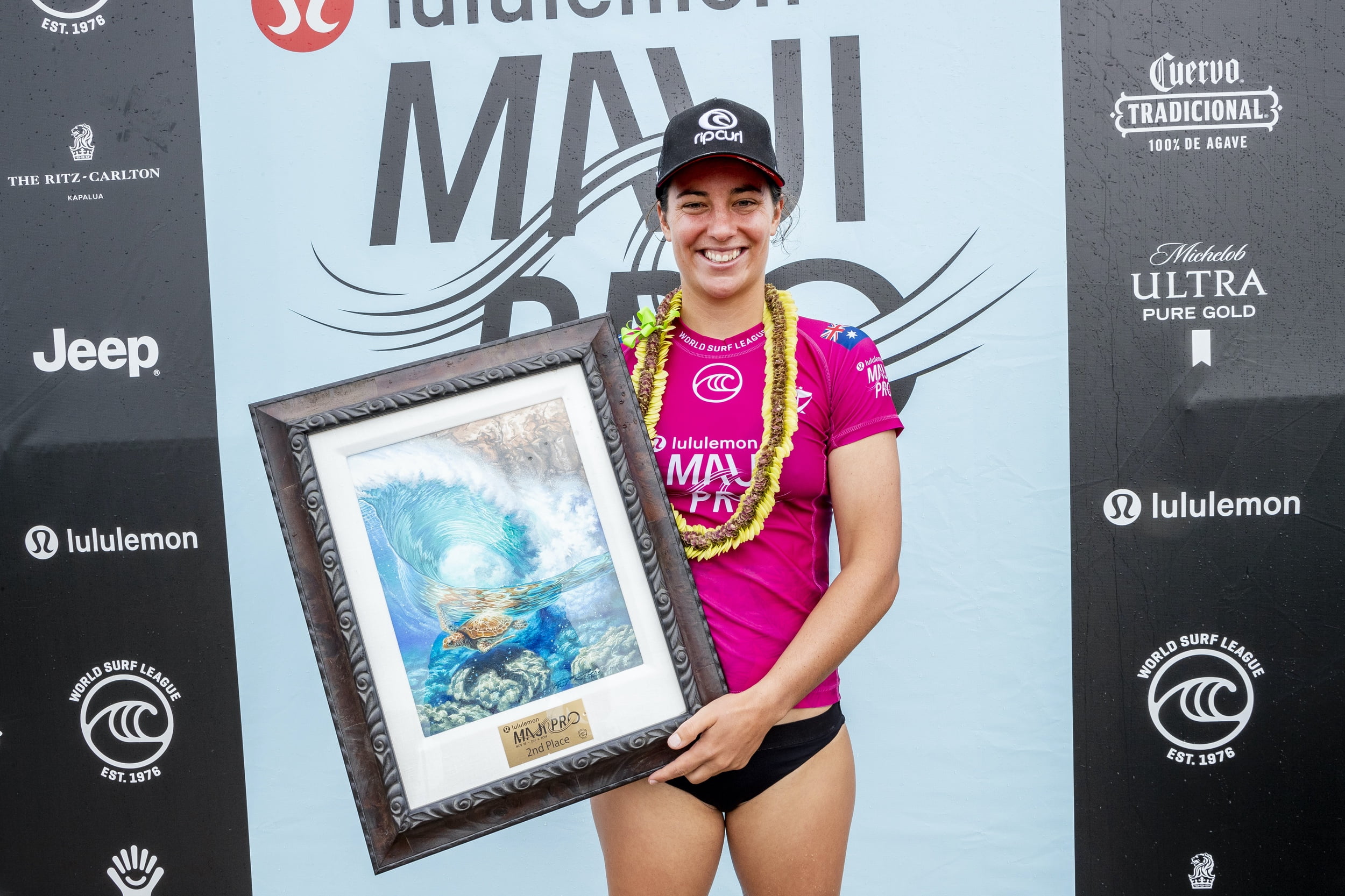 MAUI, UNITED STATES - DECEMBER 2: Two-time WSL Champion Tyler Wright of Australia placed runner-up in the 2019 lululemon Maui Pro 2019 at Honolua Bay on December 2, 2019 in Maui, United States.  (Photo by Kelly Cestari/WSL via Getty Images)